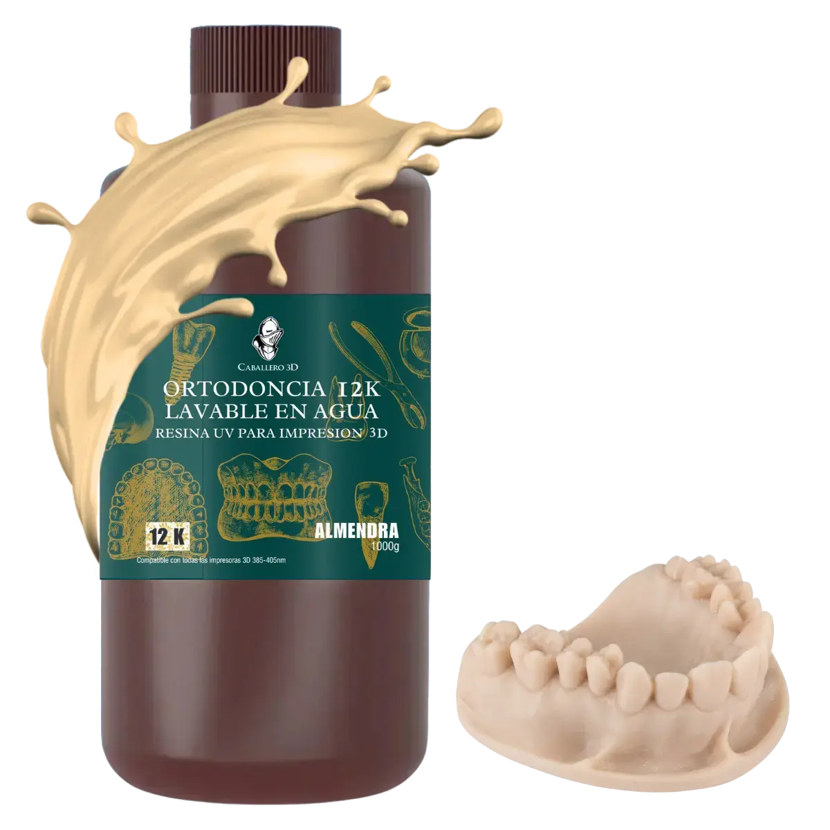 Caballero 3D Ortodoncia 12K Lavable en Agua